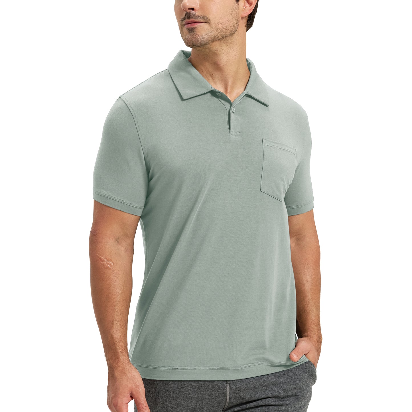 Men's Bamboo Pocket Polo