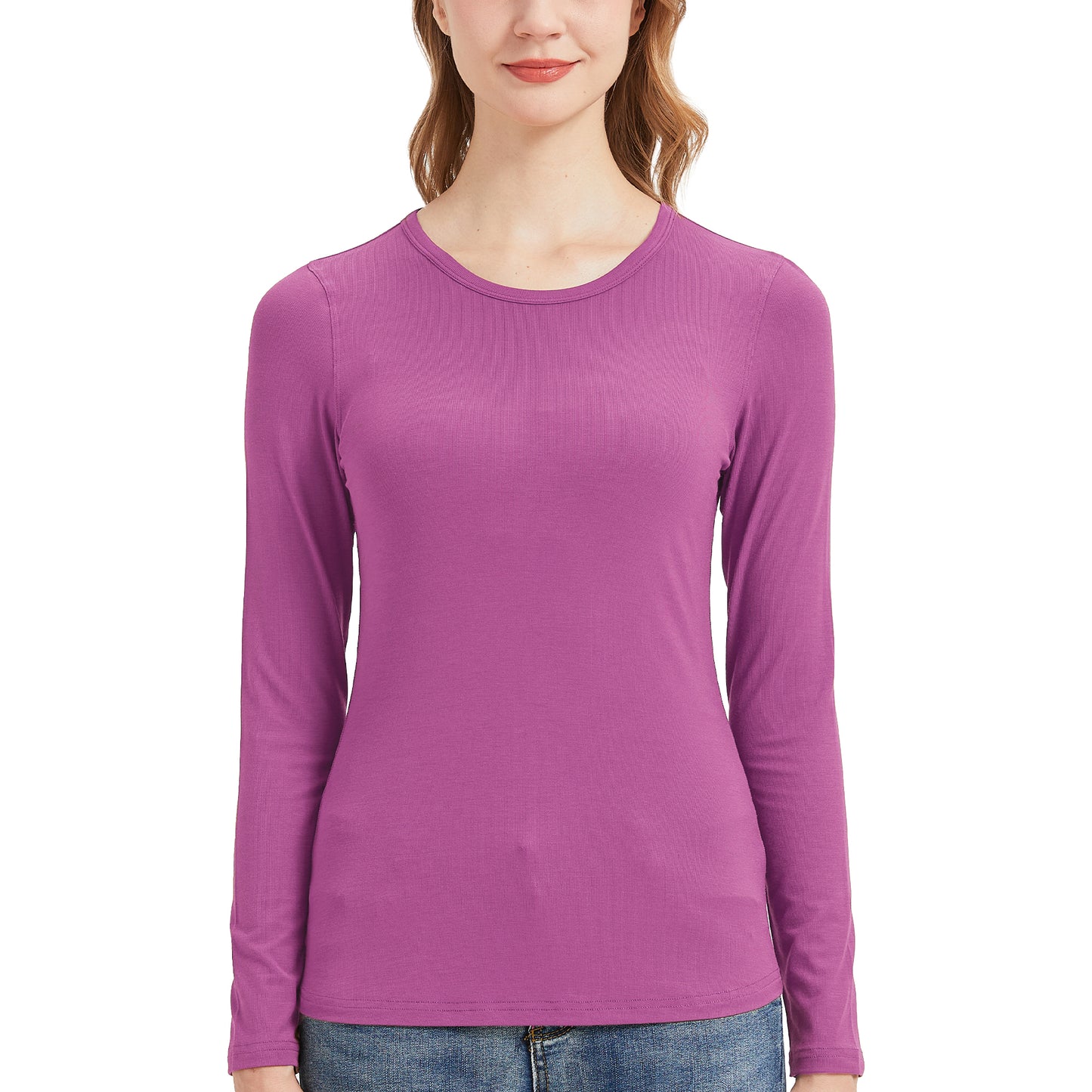 Women's Ribbed Bamboo Long Sleeve T-Shirt