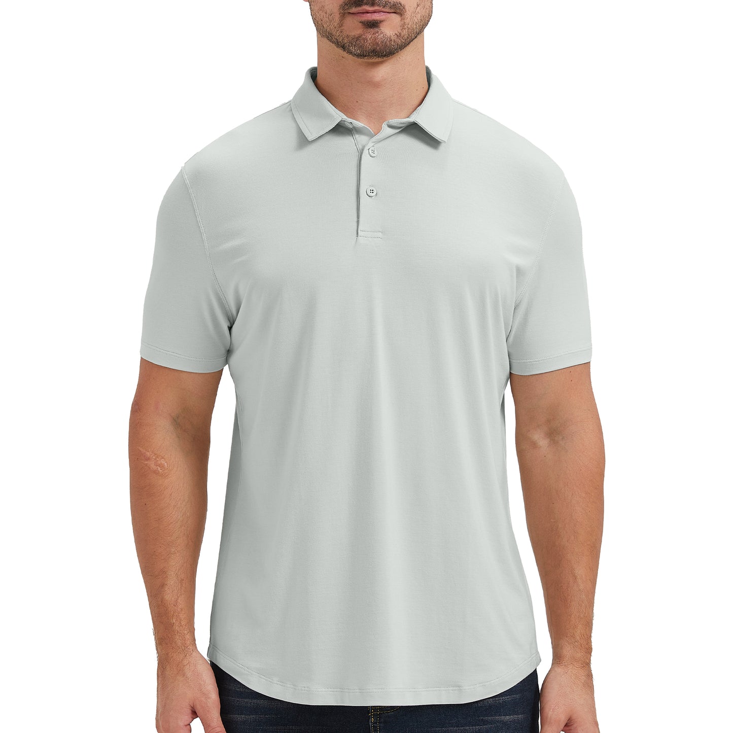 Men's Tall Curved Hem Bamboo Polo
