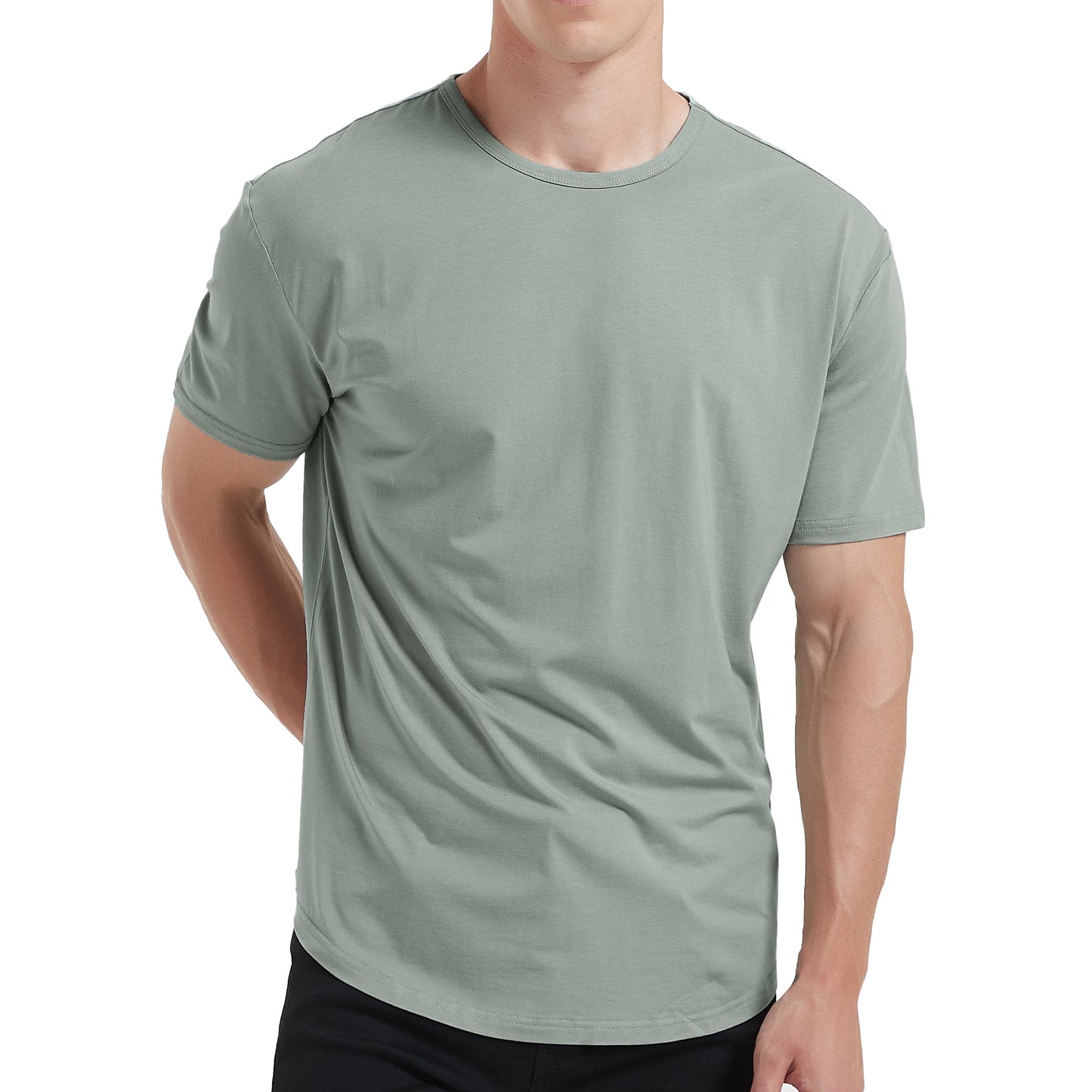 Men's Tall Curved Hem Bamboo T-Shirt