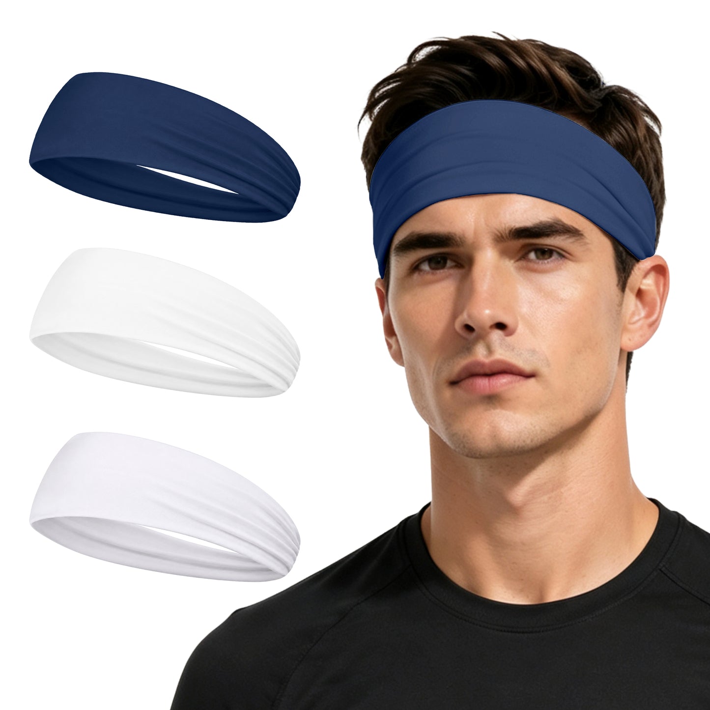 Buttery Soft Unisex Bamboo Viscose Sports Headbands 3 Pack