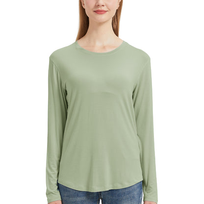 Women's Long Sleeve Bamboo Crew Neck T-Shirt