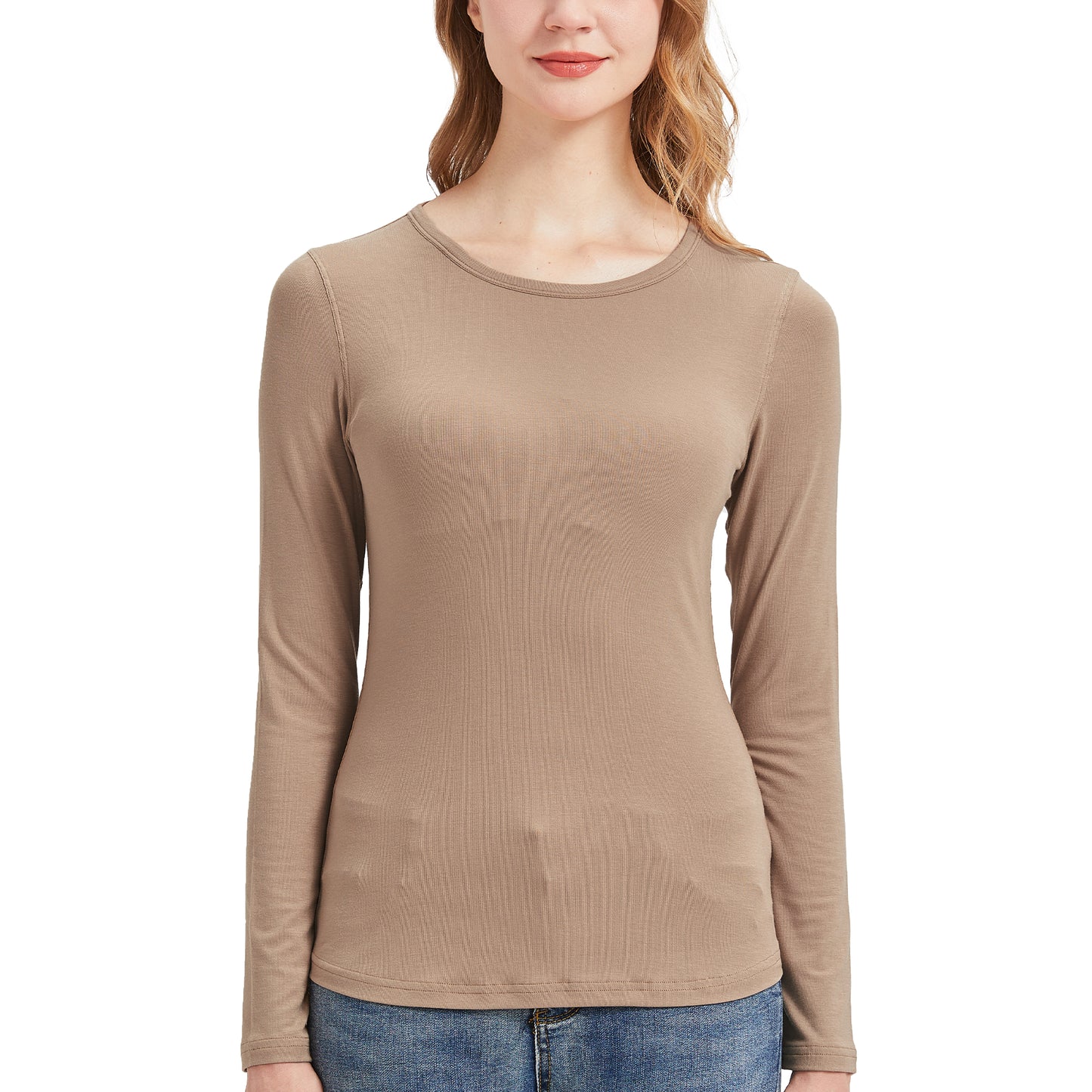 Women's Ribbed Bamboo Long Sleeve T-Shirt