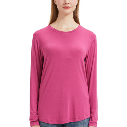 Women's Long Sleeve Bamboo Crew Neck T-Shirt