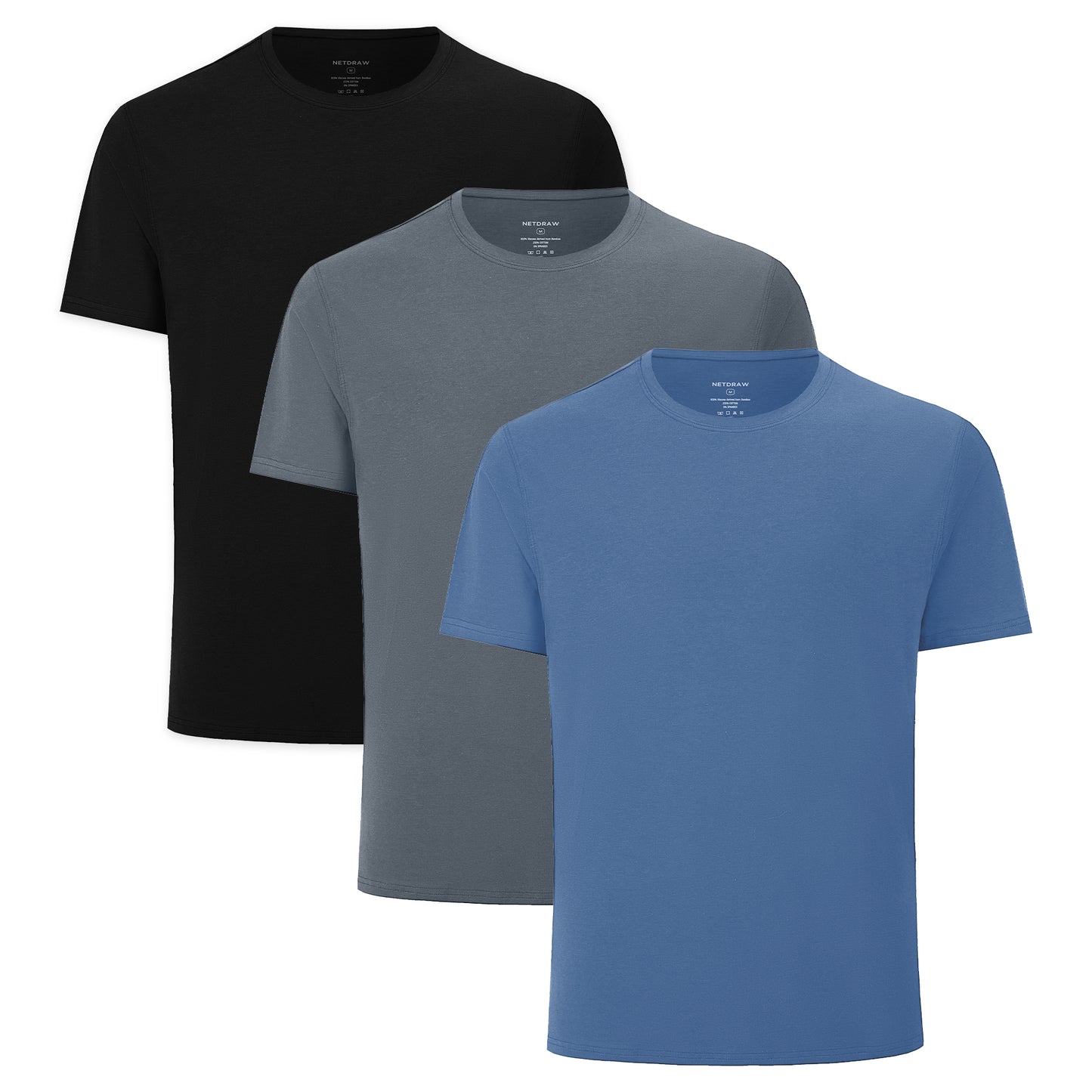 Men's 3 Pack Straight Hem Bamboo Shirt