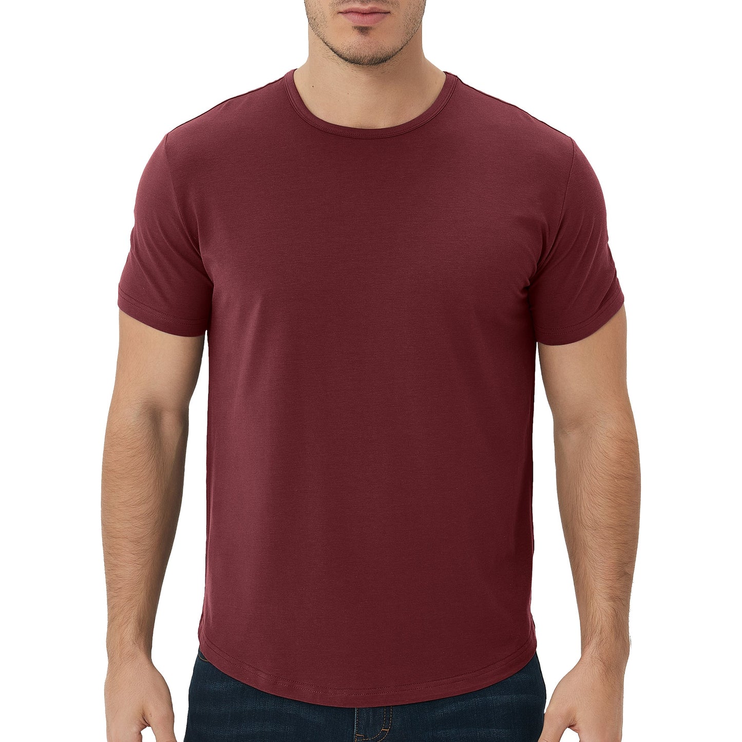 Men's Tall Curved Hem Bamboo T-Shirt