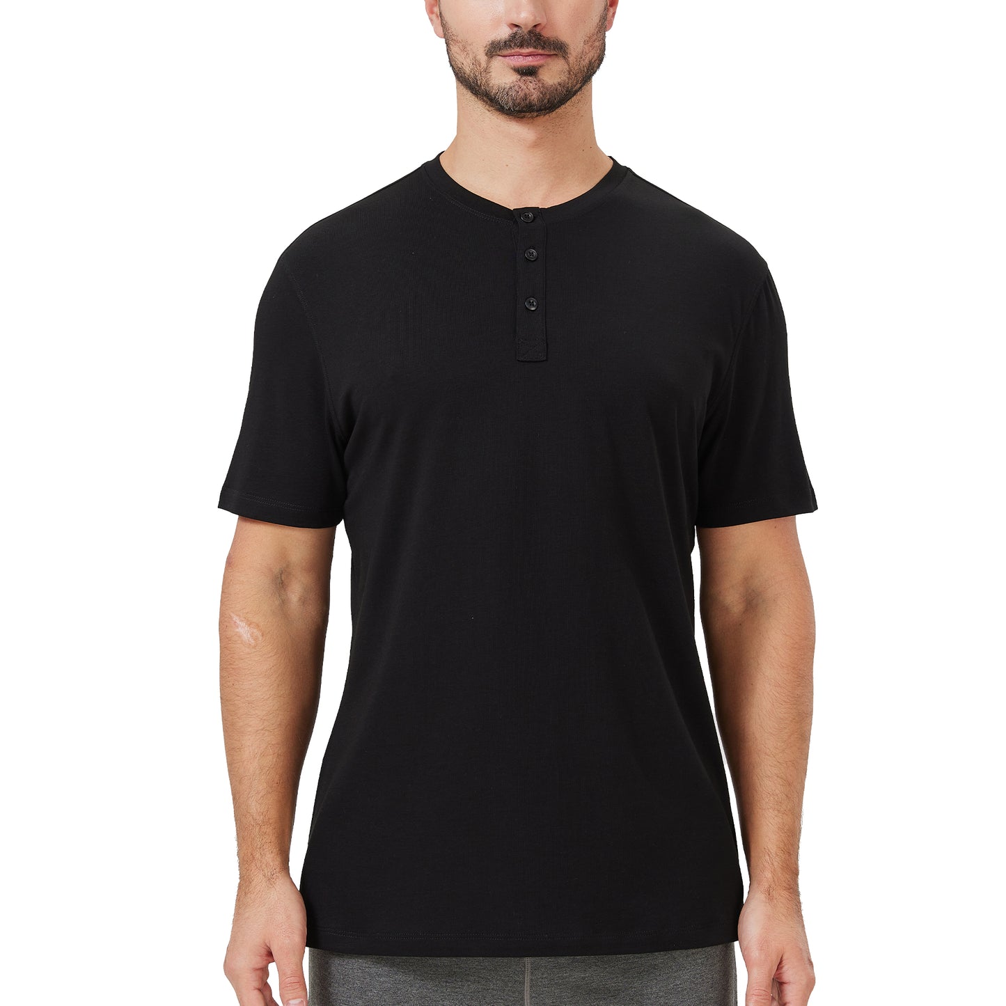 Short Sleeve Bamboo Cotton Henley