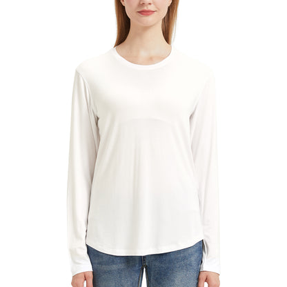 Women's Long Sleeve Bamboo Crew Neck T-Shirt