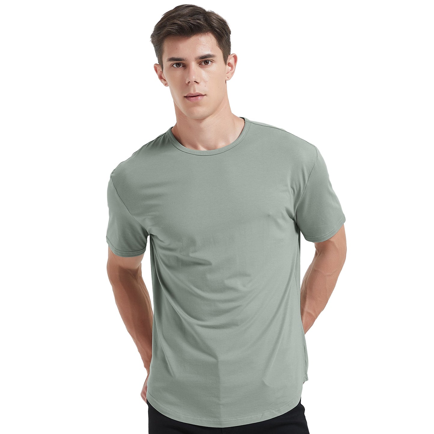 Men's Tall Curved Hem Bamboo T-Shirt