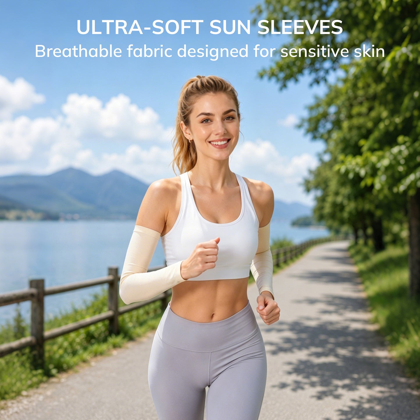 Unisex Bamboo Viscose Arm Sleeves 2 Pack