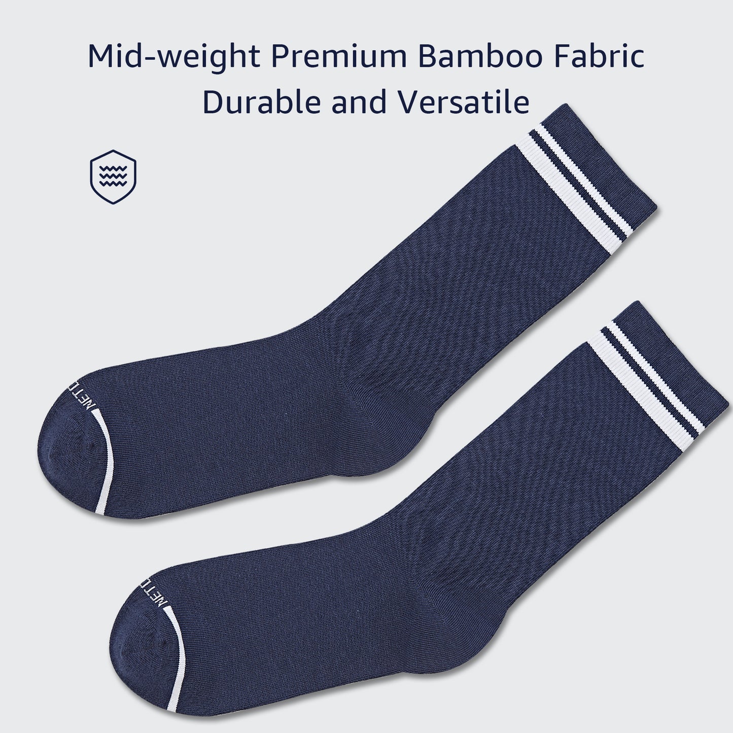 Mens Bamboo Crew Socks 3 Pack