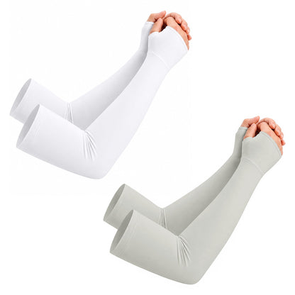 Unisex Bamboo Viscose Arm Sleeves with Thumb Hole