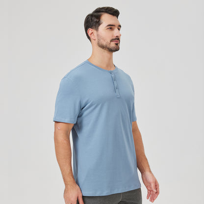 Short Sleeve Bamboo Cotton Henley