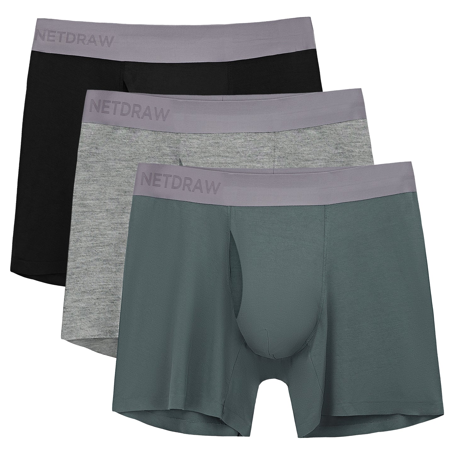 Men's 5'' Bamboo Boxer Briefs 3 Pack