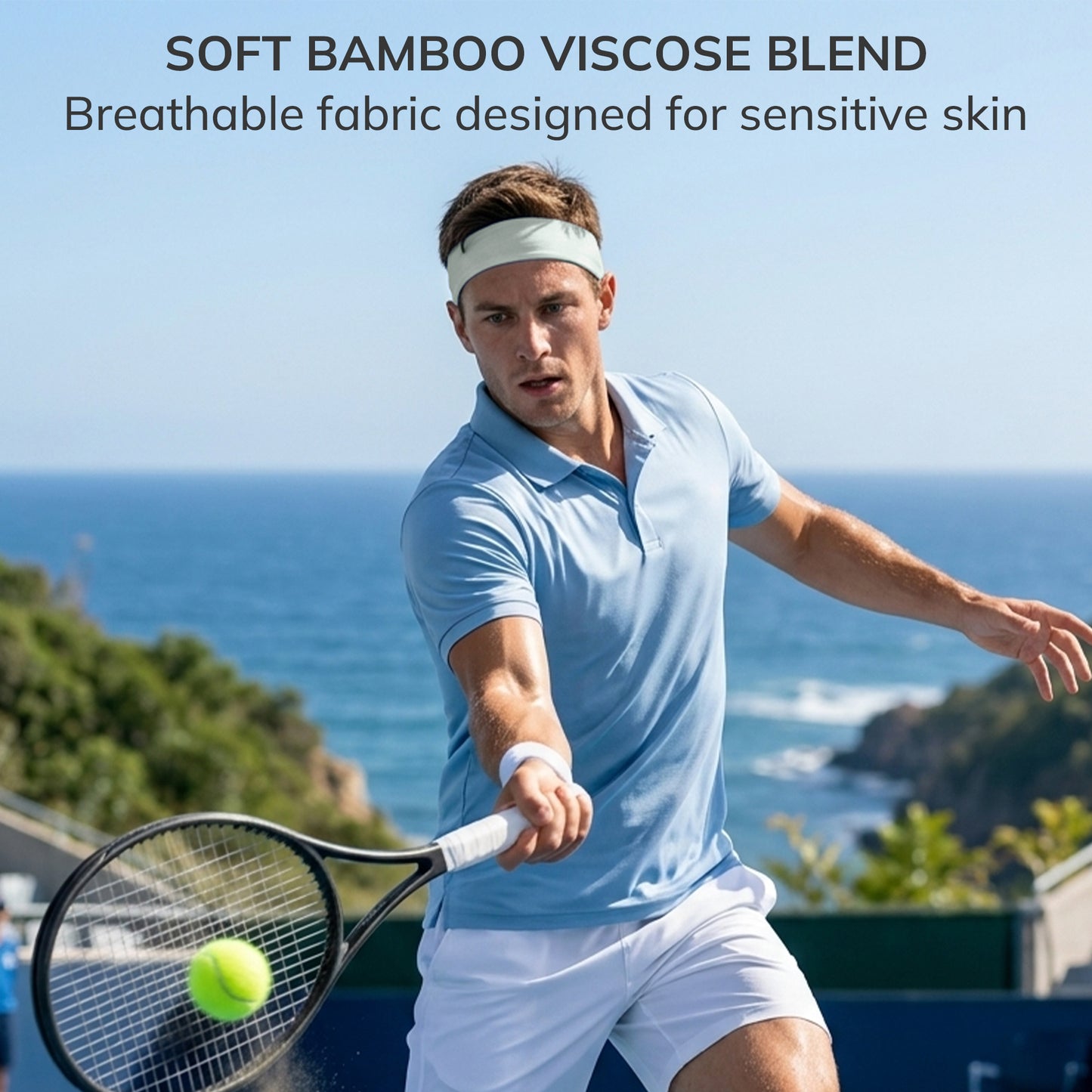 Buttery Soft Unisex Bamboo Viscose Sports Headbands 3 Pack