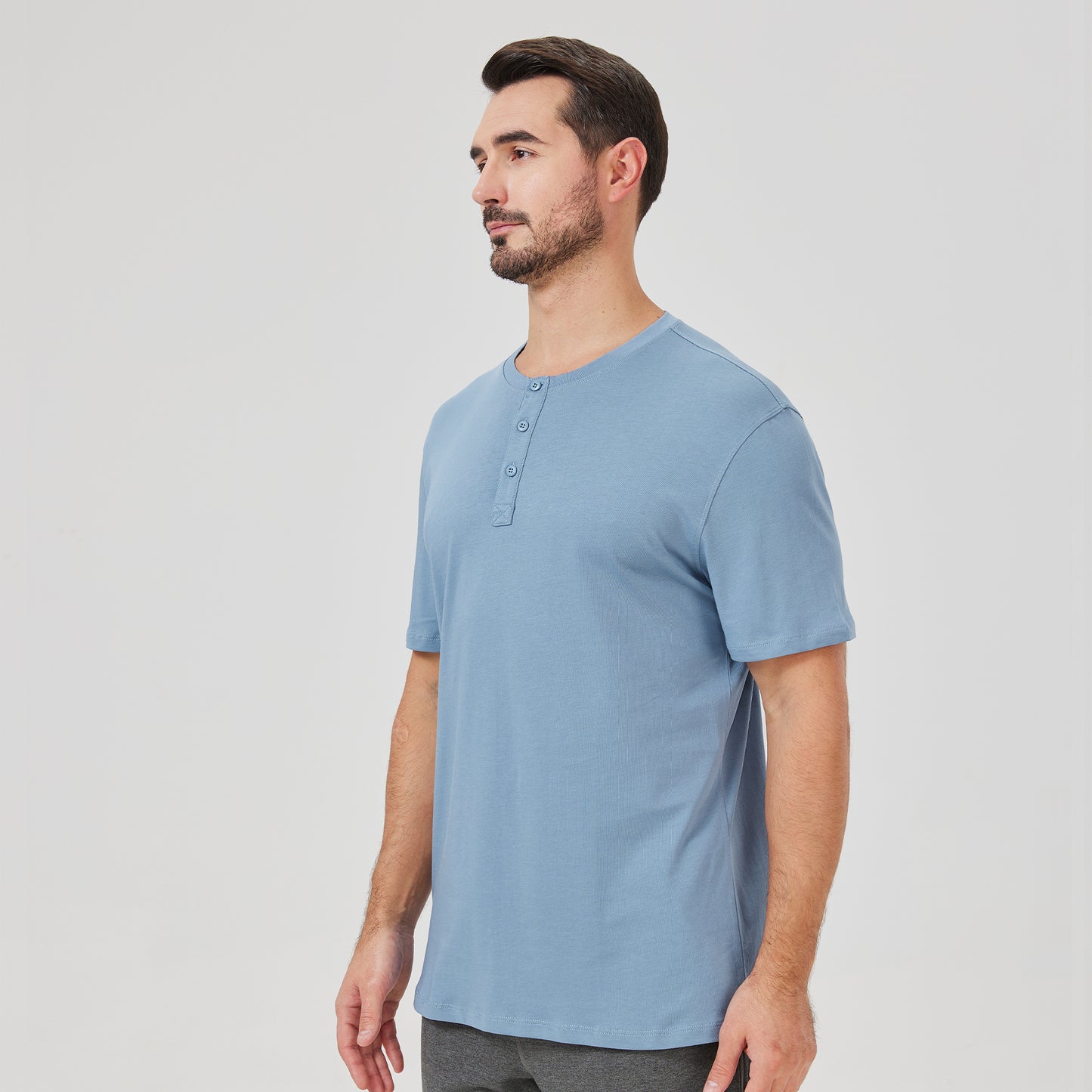 Short Sleeve Bamboo Cotton Henley