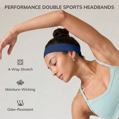 Buttery Soft Unisex Bamboo Viscose Sports Headbands 3 Pack