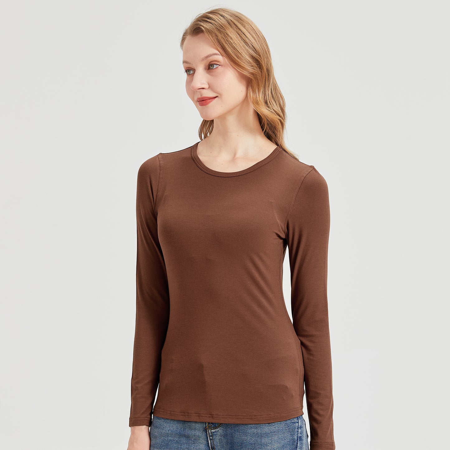 Women's Ribbed Bamboo Long Sleeve T-Shirt