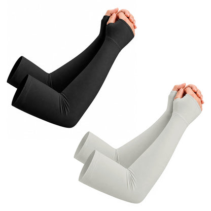 Unisex Bamboo Viscose Arm Sleeves with Thumb Hole