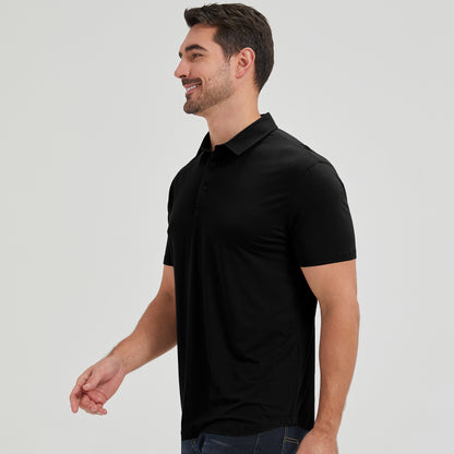 Men's Tall Curved Hem Bamboo Polo