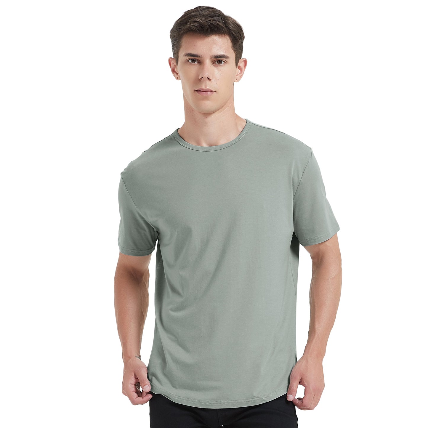 Men's 3 Pack Curved Hem Bamboo T-Shirt