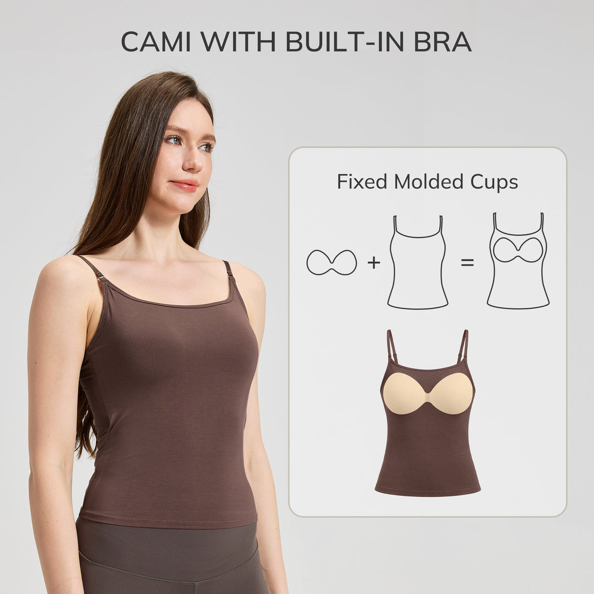 Bamboo Camisole with Built-In Bra