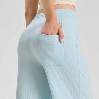 Bamboo Ribbed Wide Leg Pants