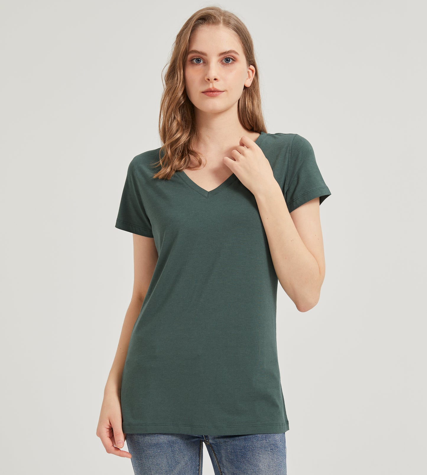Women's Bamboo V Neck T-Shirt