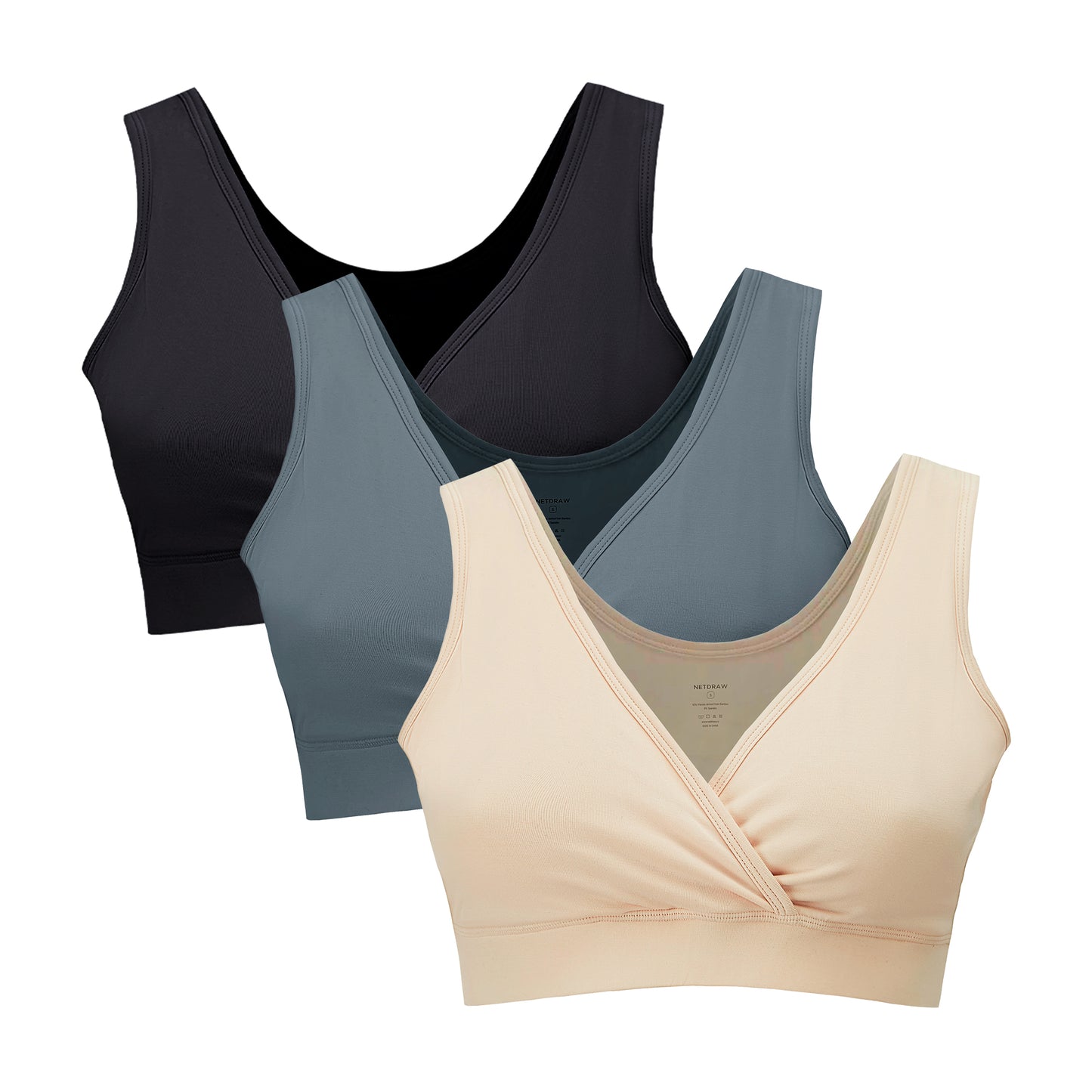 Women's 3 Pack Bamboo Nursing Sleep Bra