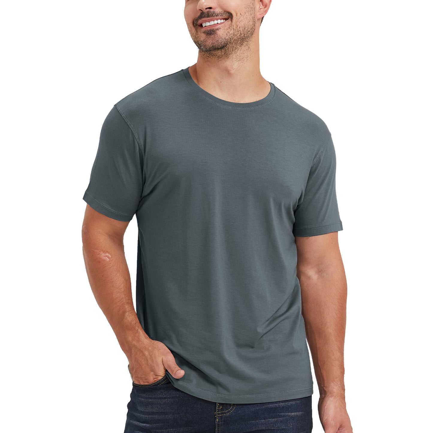 Men's Straight Hem Bamboo Shirt