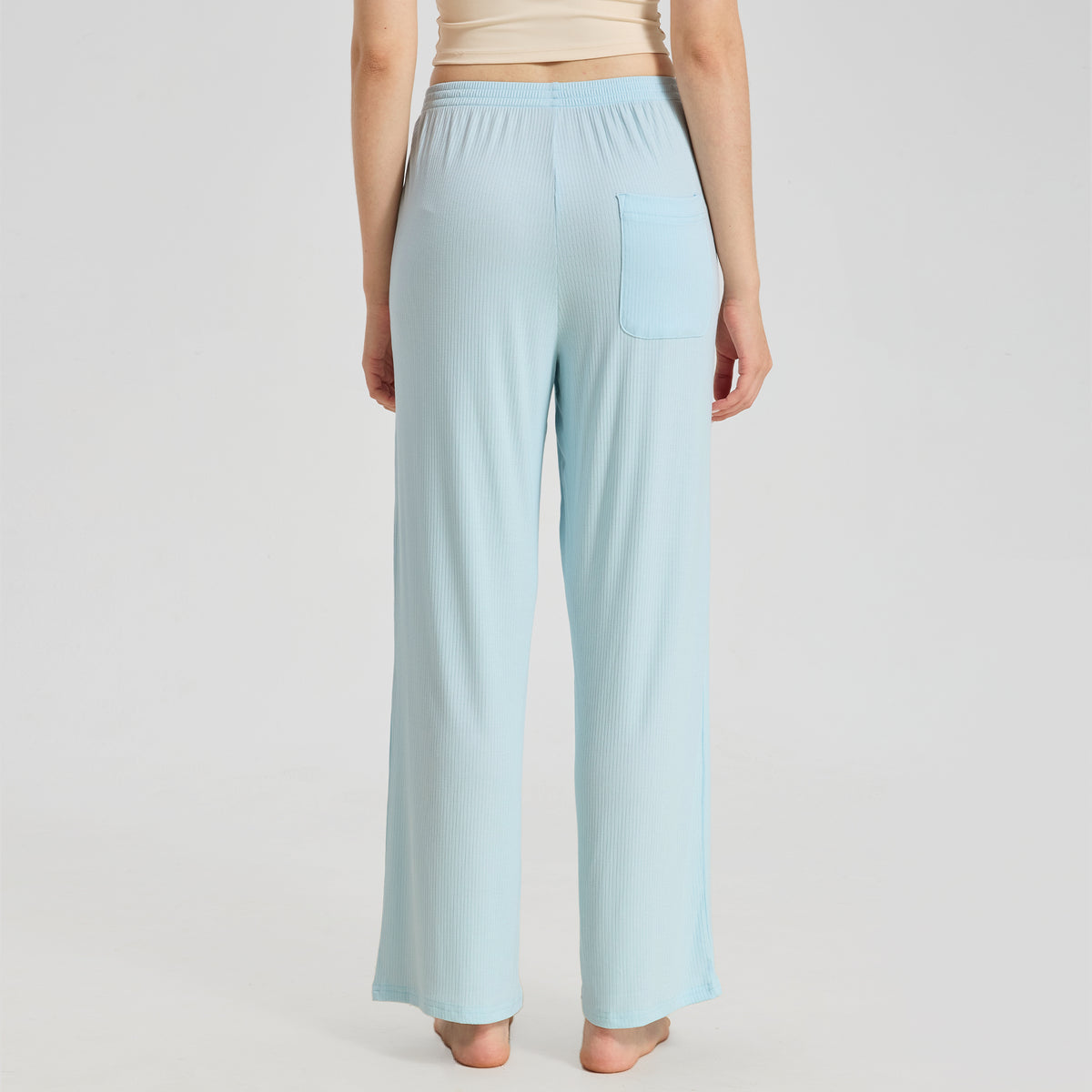 Bamboo Ribbed Wide Leg Pants