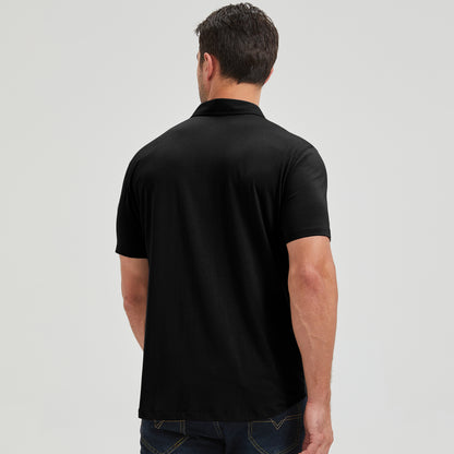 Men's Tall Curved Hem Bamboo Polo