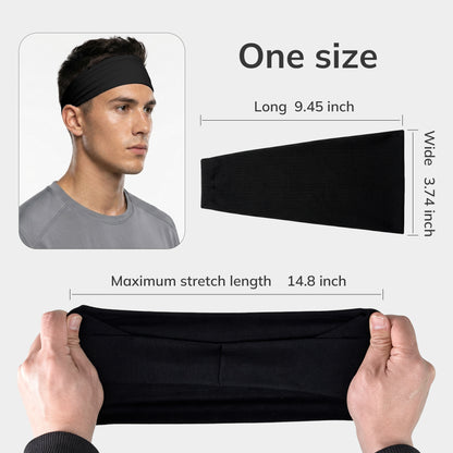 Buttery Soft Unisex Bamboo Viscose Sports Headbands 3 Pack