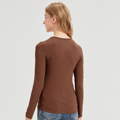 Women's Ribbed Bamboo Long Sleeve T-Shirt