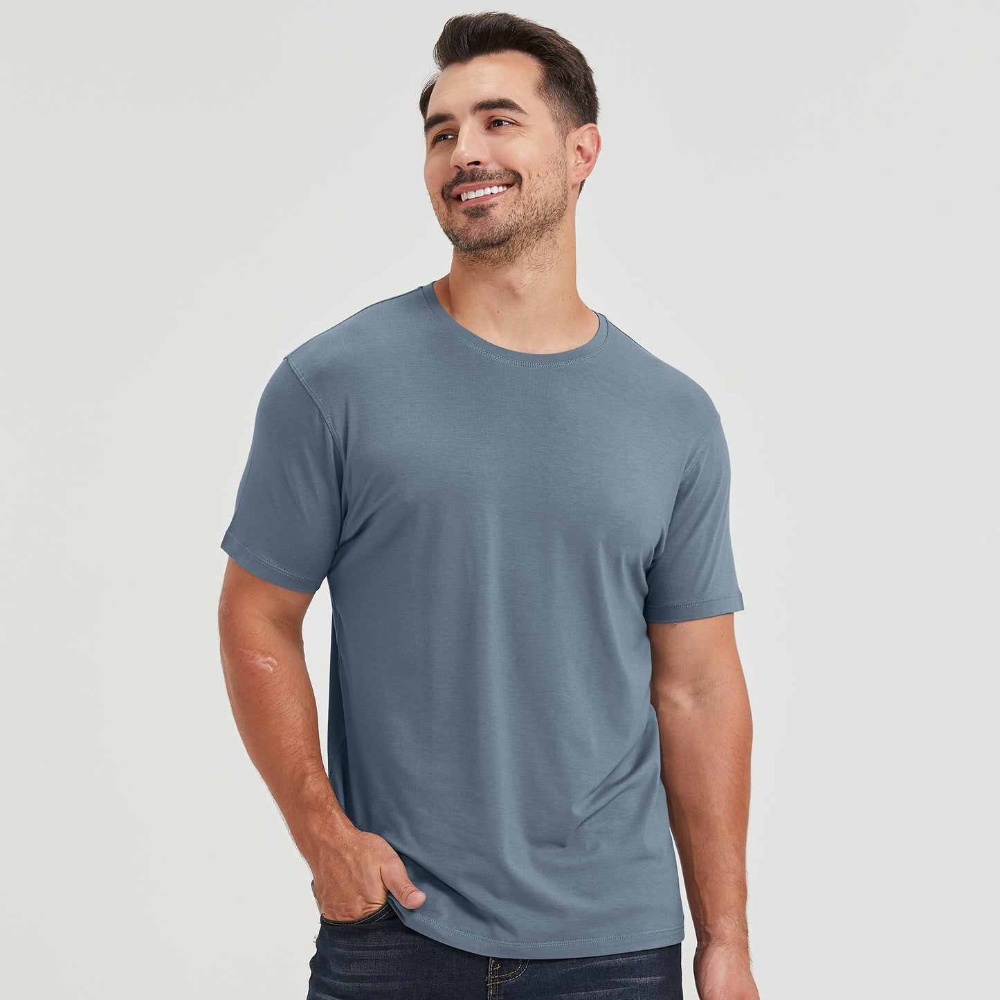 Men's Straight Hem Bamboo Shirt