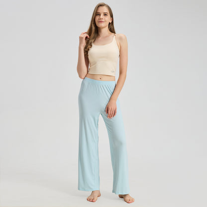 Bamboo Ribbed Wide Leg Pants