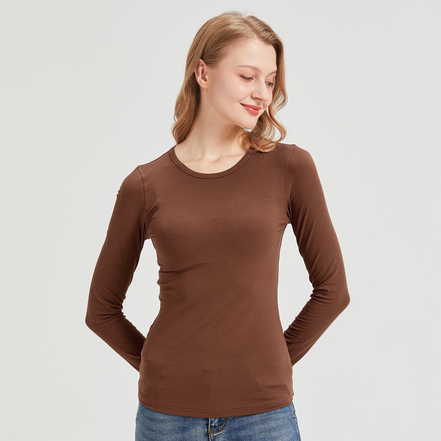 Women's Ribbed Bamboo Long Sleeve T-Shirt