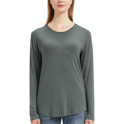 Women's Long Sleeve Bamboo Crew Neck T-Shirt