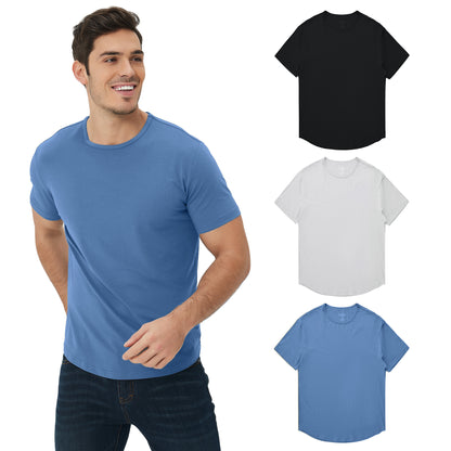Men's 3 Pack Curved Hem Bamboo T-Shirt
