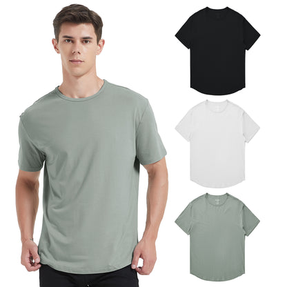 Men's 3 Pack Curved Hem Bamboo T-Shirt