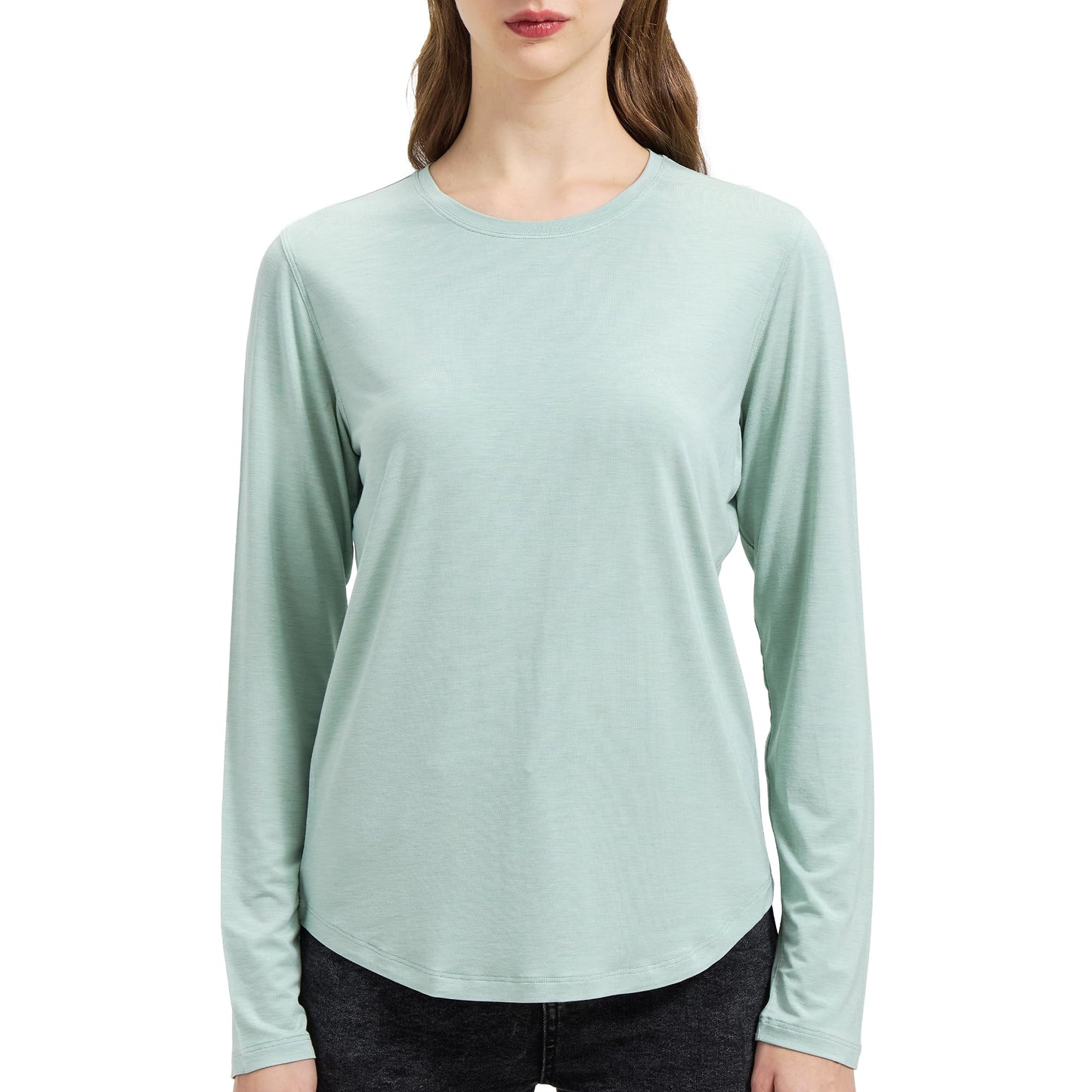Women's Long Sleeve Bamboo Crew Neck T-Shirt