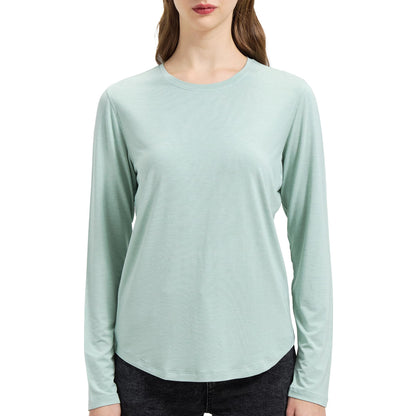 Women's Long Sleeve Bamboo Crew Neck T-Shirt