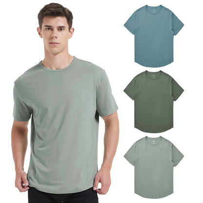 Men's 3 Pack Curved Hem Bamboo T-Shirt