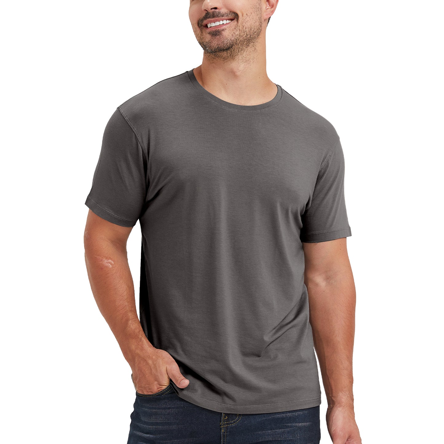 Men's Straight Hem Bamboo Shirt